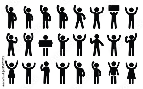 Diverse group of people raising their arms in celebration or unity