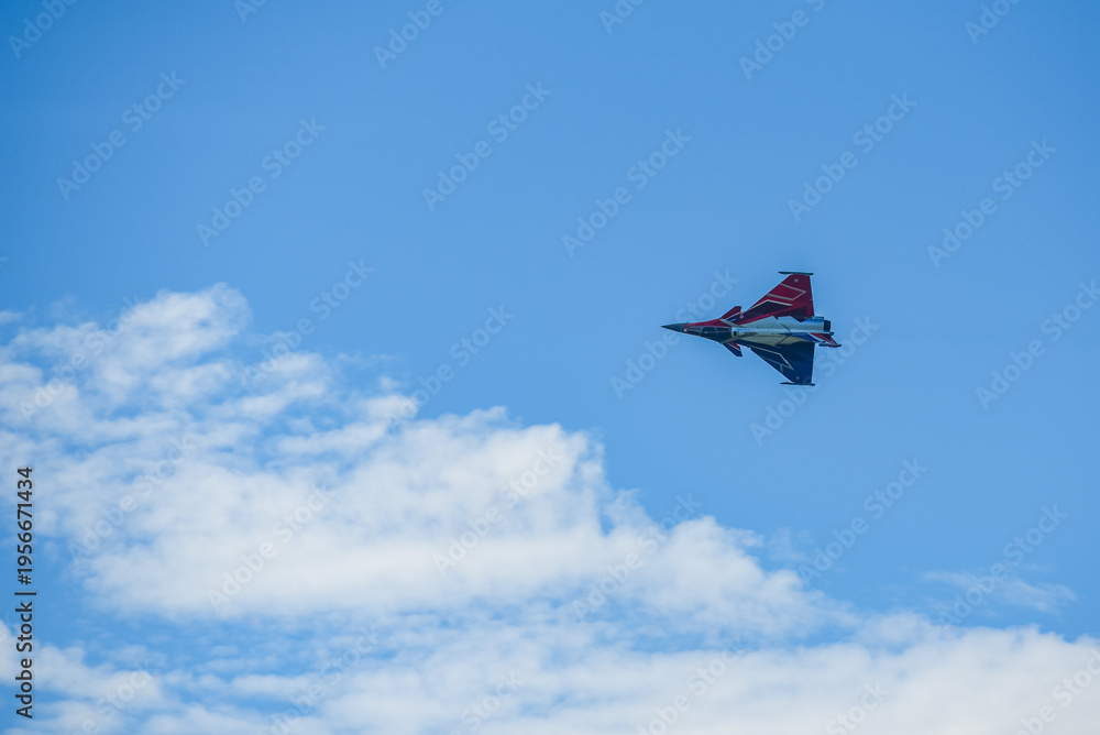 Fototapeta premium Dassault Rafale during Nato days show in Ostrava