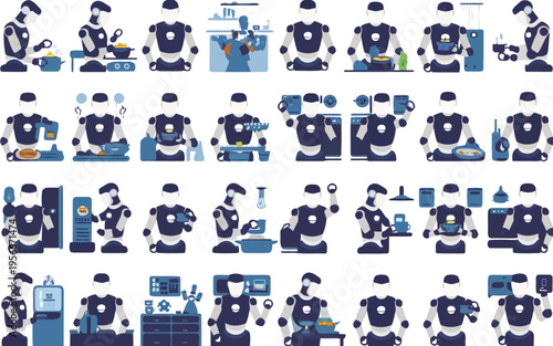 Colorful collection of diverse cartoon-style avatars with unique expressions and poses