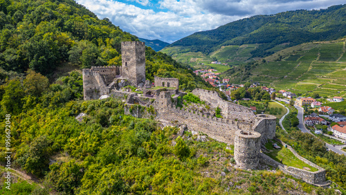 Bild auf Leinwand Ruins of Hinterhaus castle in Austria during a sunny day