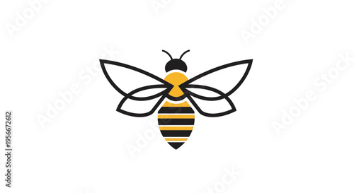 A simple illustration of a bee.