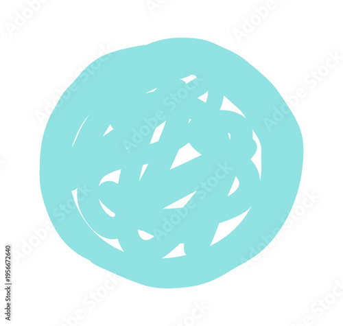 Scribble Circle Rough Hand Drawn