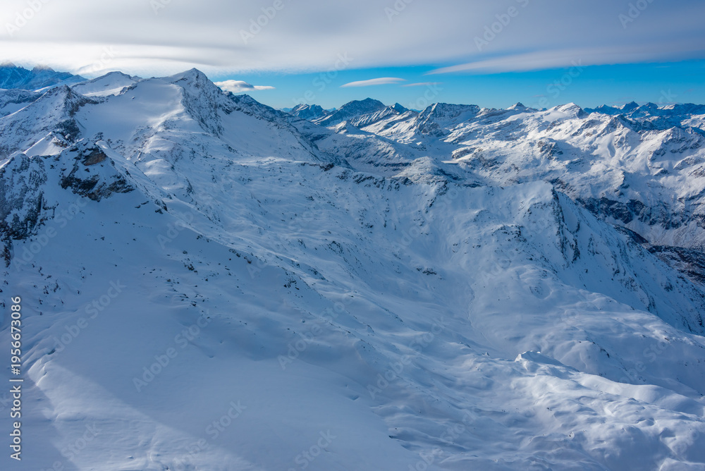 Fototapeta premium Glacier at Hohe Tauern national park near Kaprun, Austria