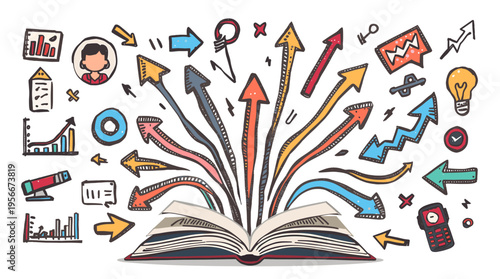 This abstract illustration evokes creativity and modern art. Ideal for websites, presentations, or visual branding needing a unique, expressive elemen