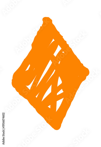 Rhombus Scribble Rough Brush Strokes