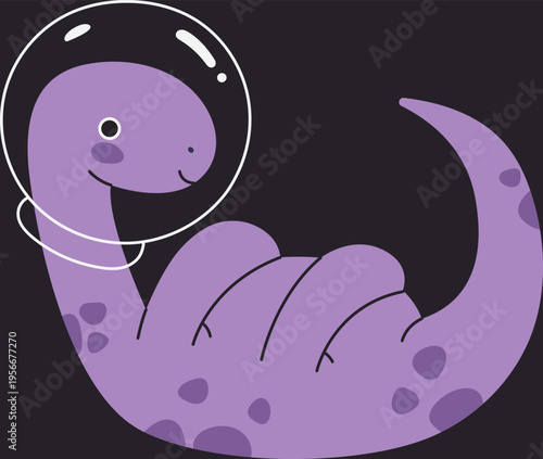 Dinosaur Wearing Space Helmet Drift