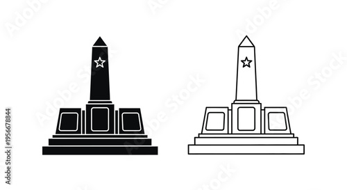 Set of 2 Jewish monument icons vector