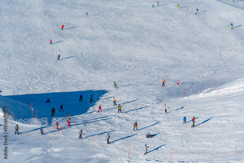 Obraz na plátně Panorama view of Kaprun ski resort in Austria