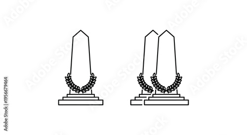 Set of 2 trophy icons vector