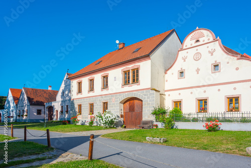 Foto Traditional south Bohemian village Holasovice, Czech republic