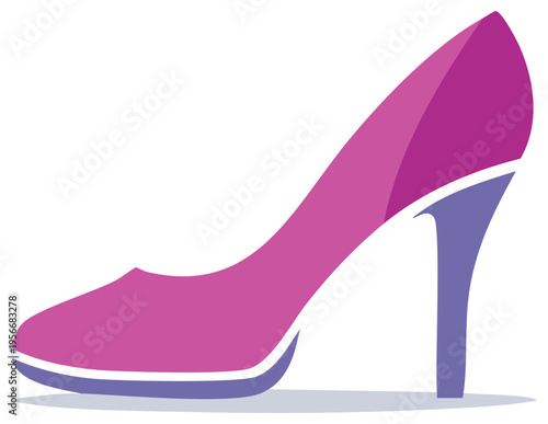 Stylish Purple and Pink High Heel Shoe with Platform and Stiletto