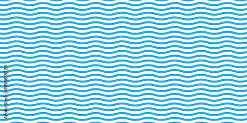 Seamless Wave Pattern, Hand drawn water sea vector background. Wavy beach print, curly grunge paint lines,