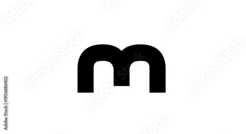 Black Letter M Typography.