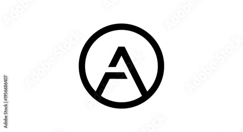 Black Letter A Logo Design.