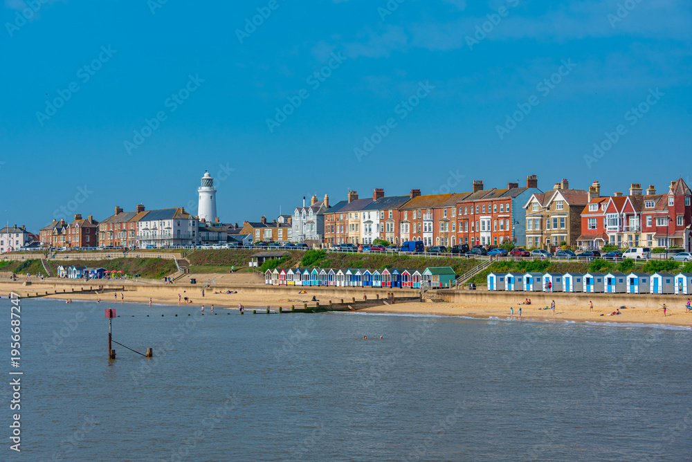 Naklejka premium Skyline of Southwold during a sunny day in England