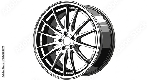 Car Wheel Closeup View.