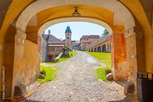 Photos Vimperk castle during a sunny day in Czech republic