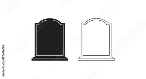 Set of 2 tombstone icons vector