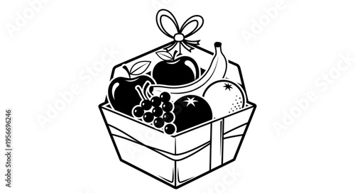 Fresh Fruit in a Basket.