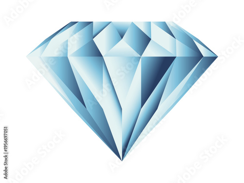 Elegant gemstone, gradient diamond.