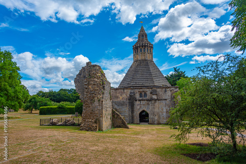 Summer day at Glastonbury Abbey in England