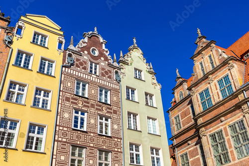 Colorful buildings in an Old town in Gdansk, Poland