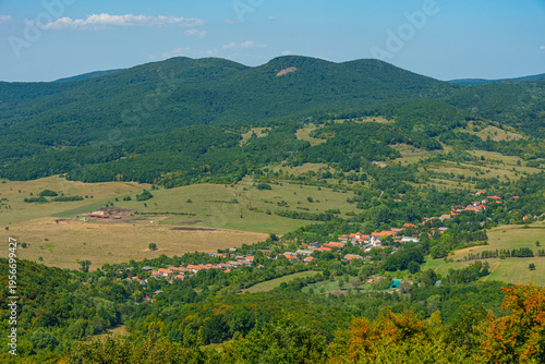 Panorama view of Regec village in Hungary
