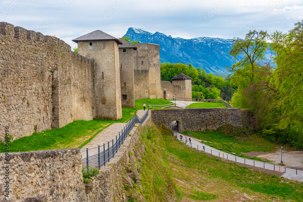 Obraz premium Historical fortification of Salzburg in Austria