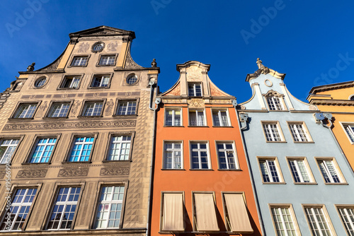Colorful buildings in an Old town in Gdansk, Poland