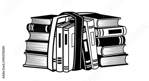 Stack of Old Books Together.