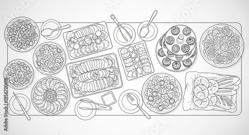 Variety of Different Food Dishes.