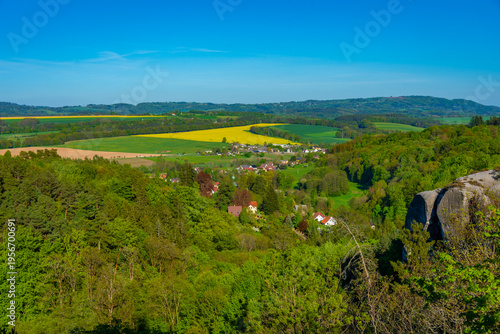 Foto Agricultural landscape of Bohemian paradise protected area in Cz