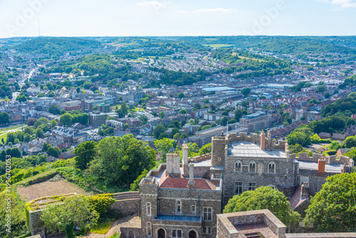 Canvastavla Panorama view of Dover in England
