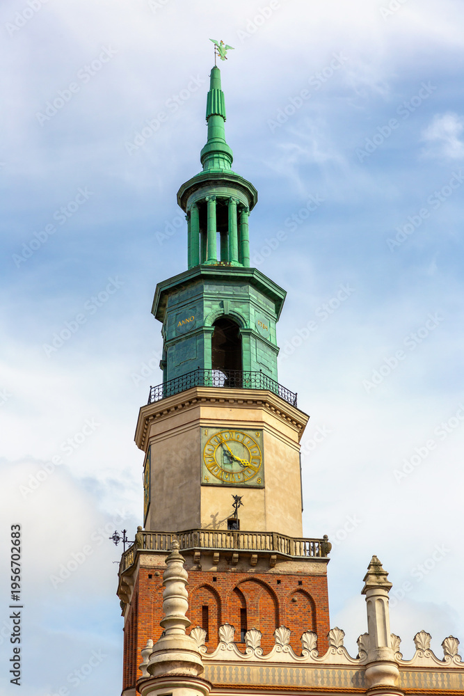 Obraz premium Town hall at Old Market Square in Poznan, Poland