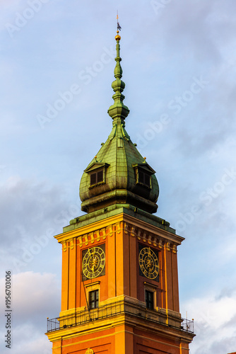 Royal Castle in Warsaw at sunset, Poland