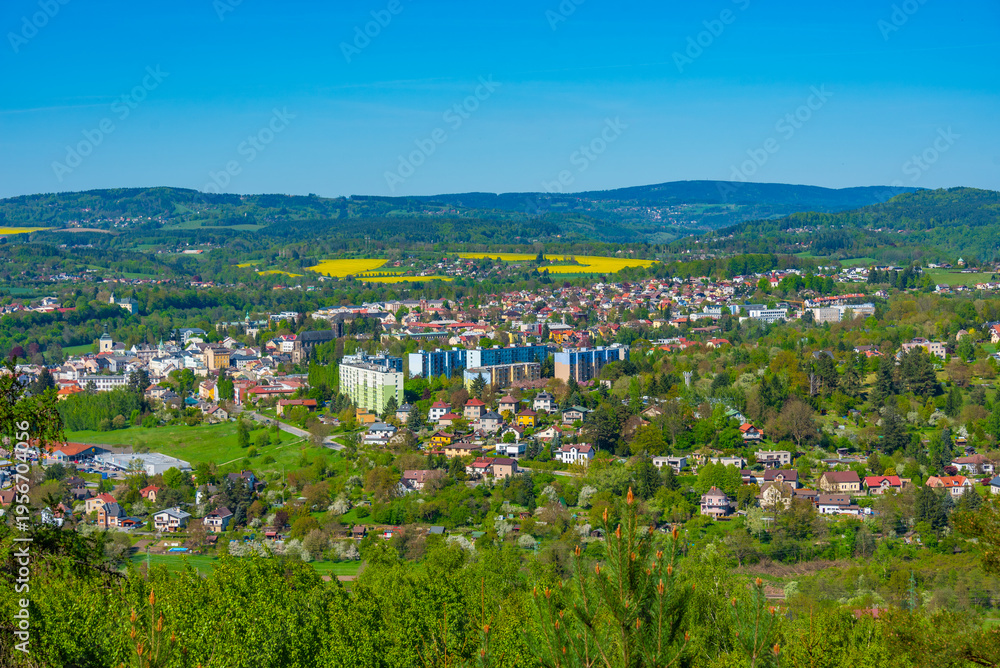 Obraz premium Panorama view of Turnov in Czech republic