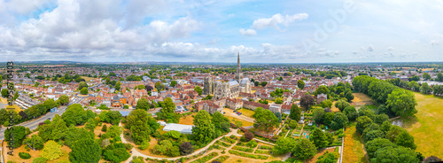 Panorama view of Chichester cathedral in England