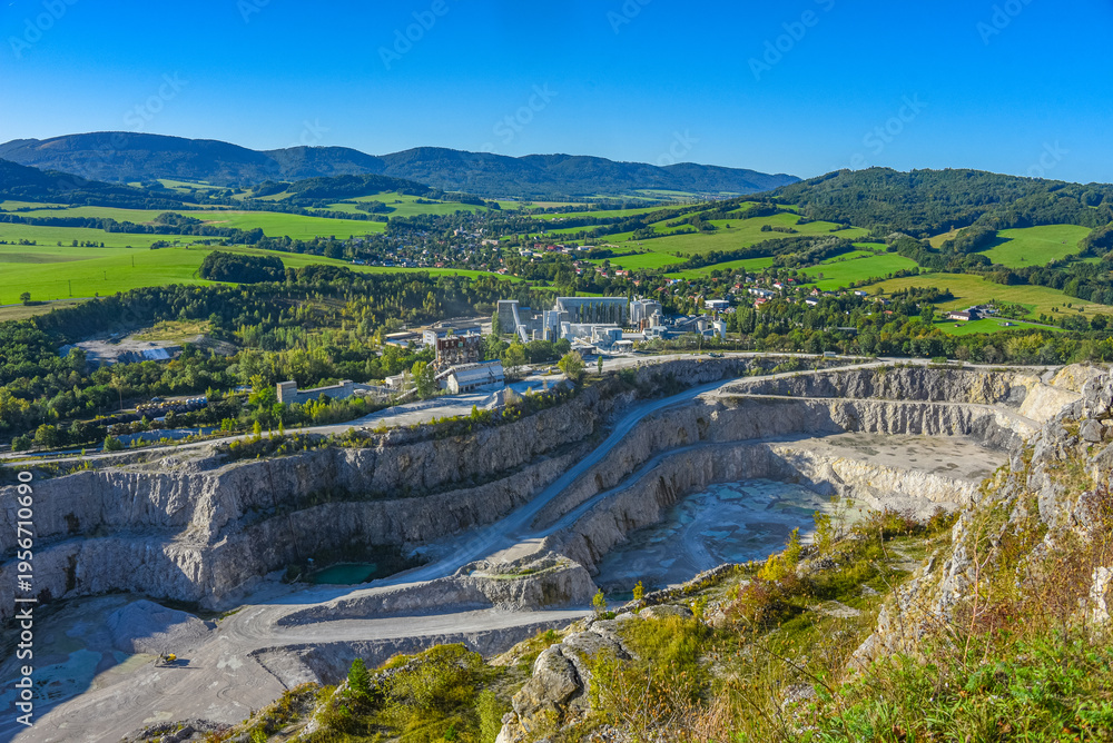 Obraz premium Limestone quarry at Stramberk in Czech republic