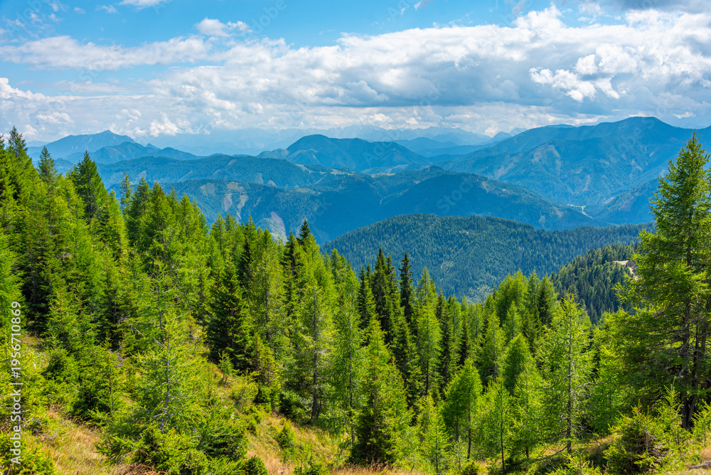 Naklejka premium Panorama of Alps viewed from Goldeck in Austria