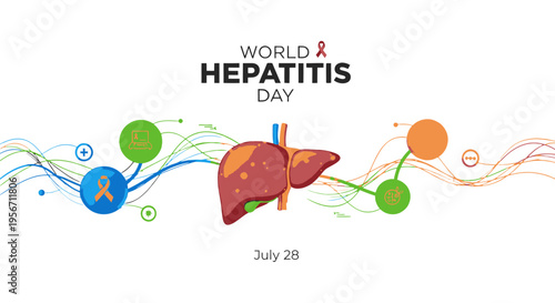 World Hepatitis Day awareness campaign logo.