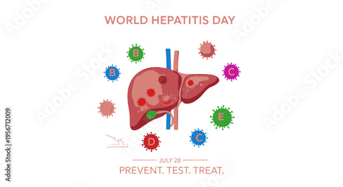 World Hepatitis Day awareness campaign logo.