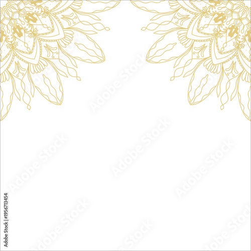 Islamic Mandala Gold Ornament for Eid Mubarak Background