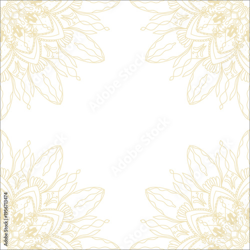Islamic Mandala Gold Ornament for Eid Mubarak Background