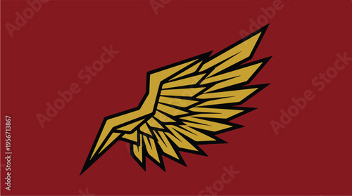 Golden Eagle Emblem Logo Symbol.