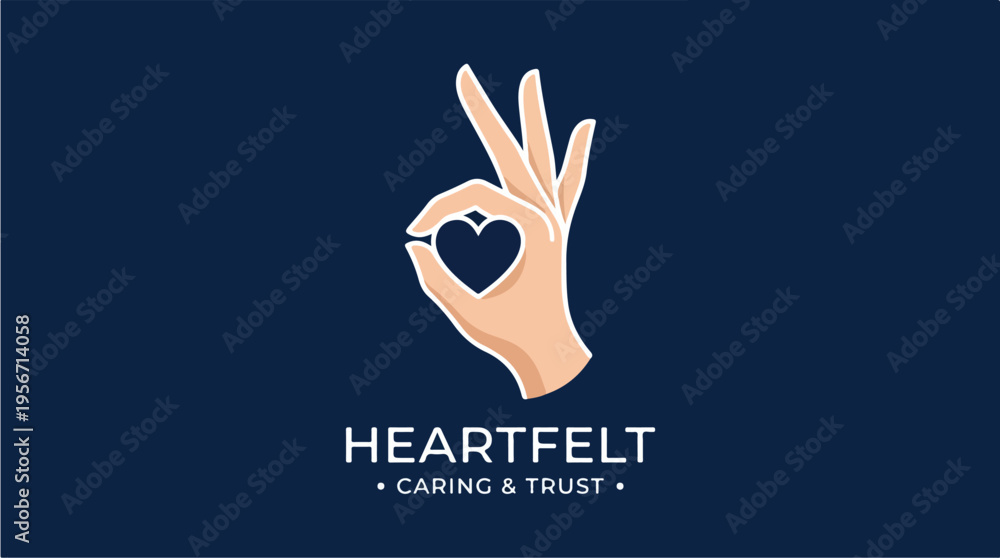 Fototapeta premium Hand Making Heart Symbol.