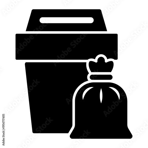 garbage bag Solid icon
