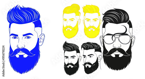 Stylish Men's Beards and Hairstyles Collection