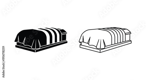 Set of 2 covered grill icons vector