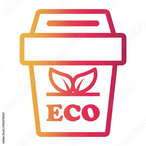 eco friendly Line Gradient Icon