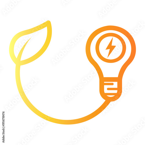 eco light Line Gradient Icon